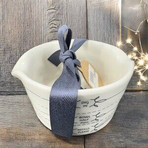 Demdaco Fill Me Up Appetizer Bowl Stoneware Bake Serve Bowl Dish New W Tags